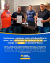 Comissão de Legislação, Justiça e Redação Final se reuniu para a apreciação de projetos de lei que estarão em votação na próxima Sessão Ordinária.    
