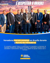 Vereadores marcam presença em Brasília durante a marcha dos Vereadores.